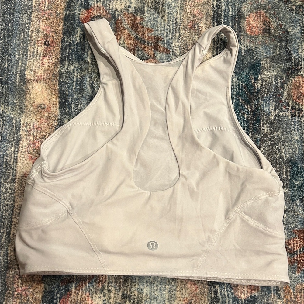 lululemon athletica White High-Neck Crop Sports Bra